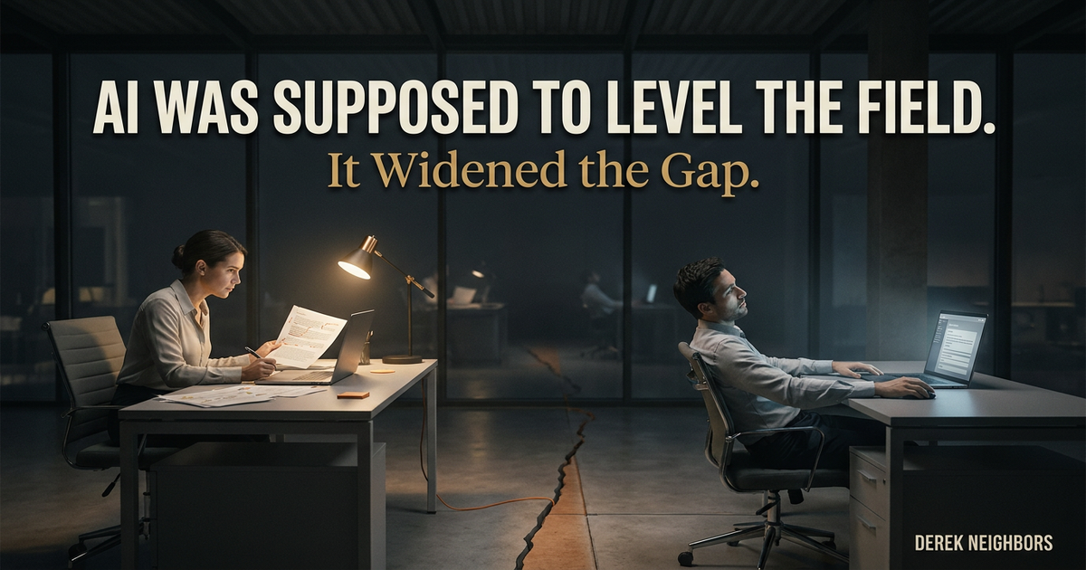 AI Was Supposed to Level the Field. It Widened the Gap.