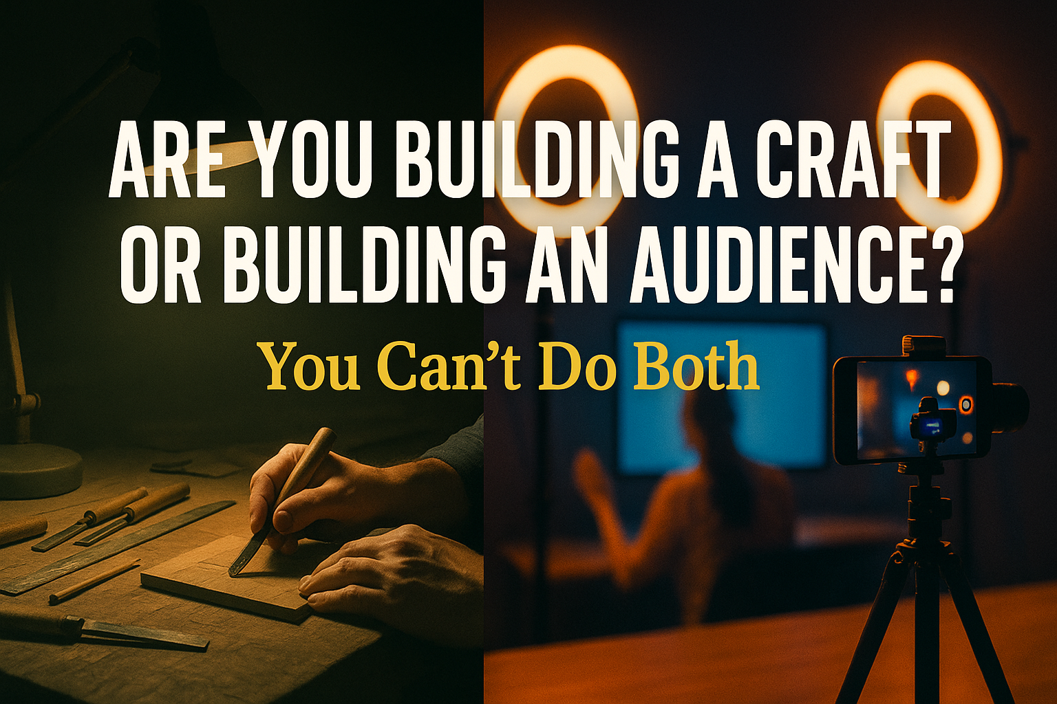 Are You Building a Craft or Building an Audience? You Can't Do Both.