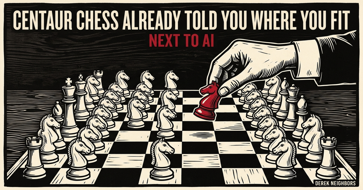 Centaur Chess Already Told You Where You Fit Next to AI