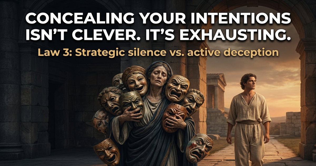 Concealing Your Intentions Isn't Clever. It's Exhausting.