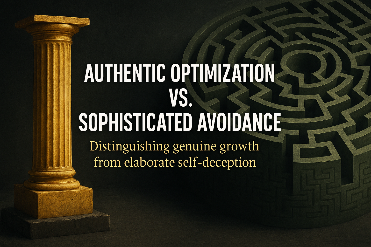 Authentic Optimization vs. Sophisticated Avoidance