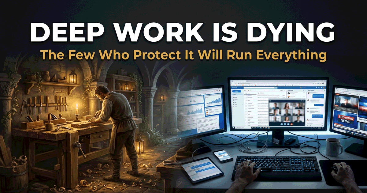Deep Work Is Dying. The Few Who Protect It Will Run Everything.