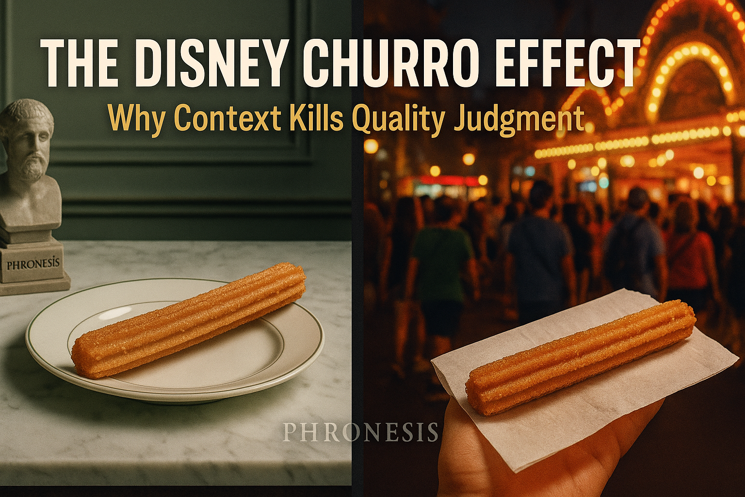 The Disney Churro Effect: Why Context Kills Quality Judgment