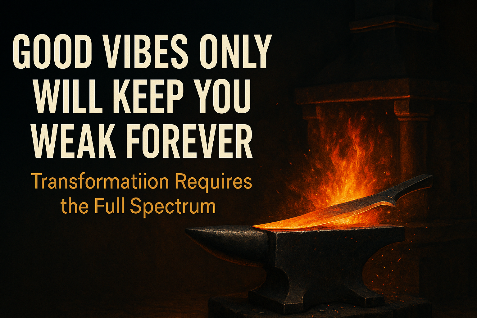 Good Vibes Only Will Keep You Weak Forever
