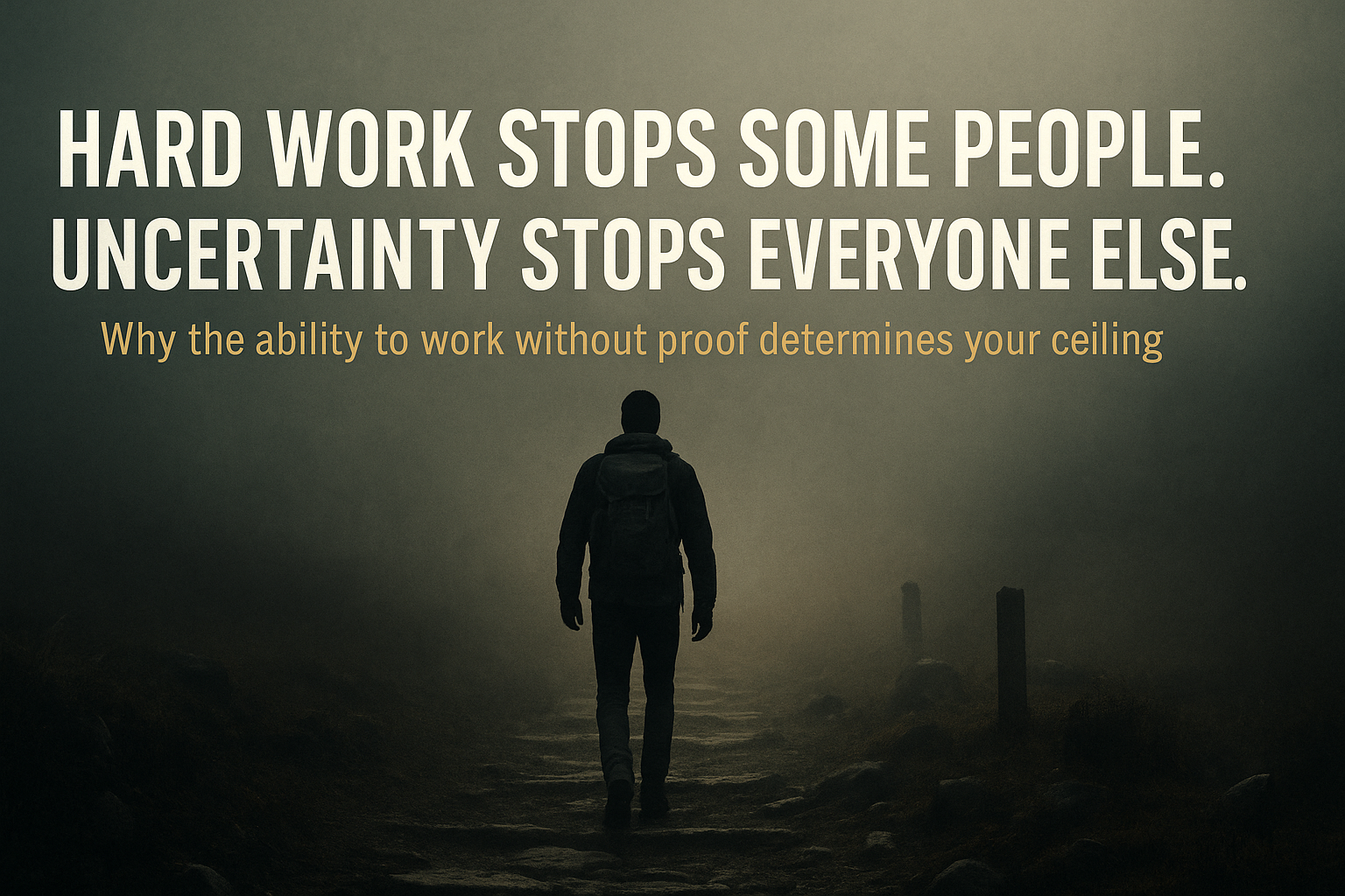 Hard Work Stops Some People. Uncertainty Stops Everyone Else.