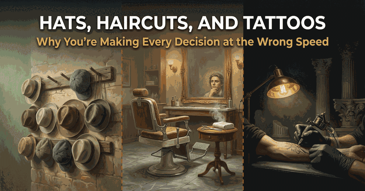 Hats, Haircuts, and Tattoos: Why You're Making Every Decision at the Wrong Speed