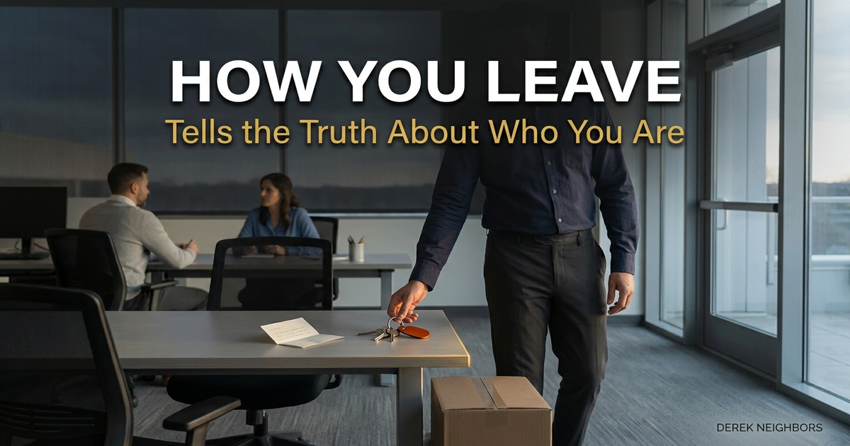 How You Leave Tells the Truth About Who You Are