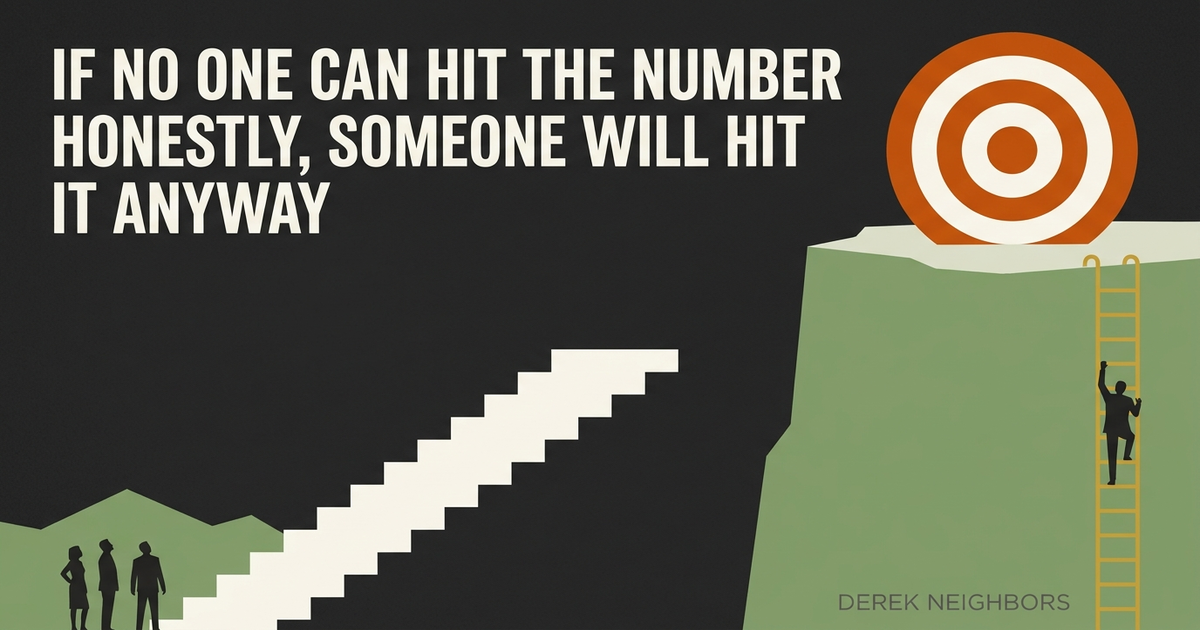 If No One Can Hit the Number Honestly, Someone Will Hit It Anyway