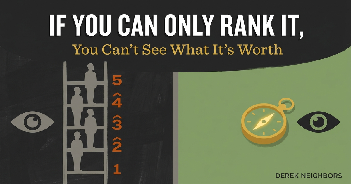 If You Can Only Rank It, You Can't See What It's Worth