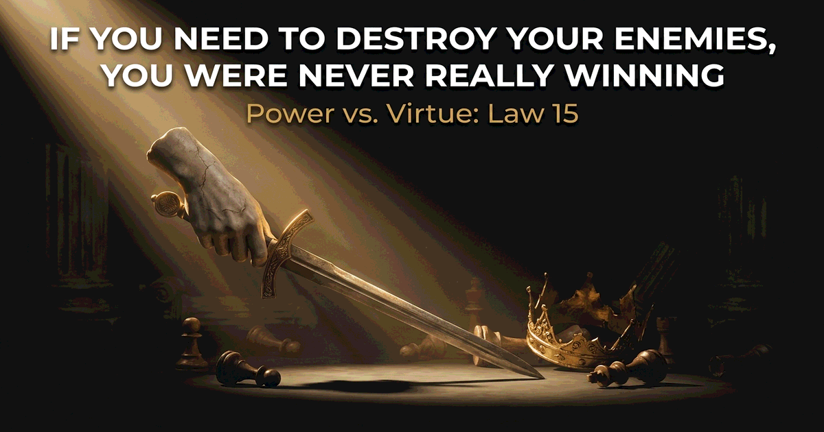 If You Need to Destroy Your Enemies, You Were Never Really Winning
