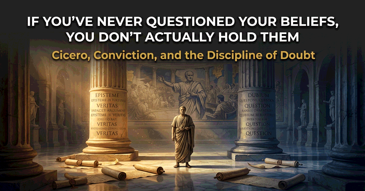 If You've Never Questioned Your Beliefs, You Don't Actually Hold Them
