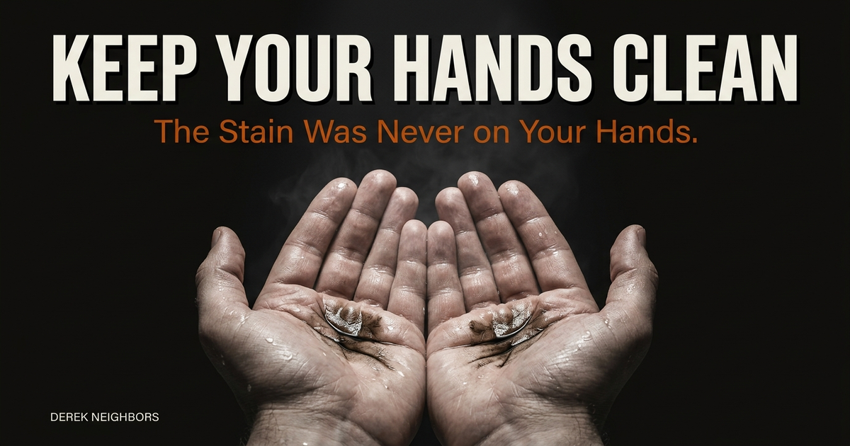 Keep Your Hands Clean. The Stain Was Never on Your Hands.