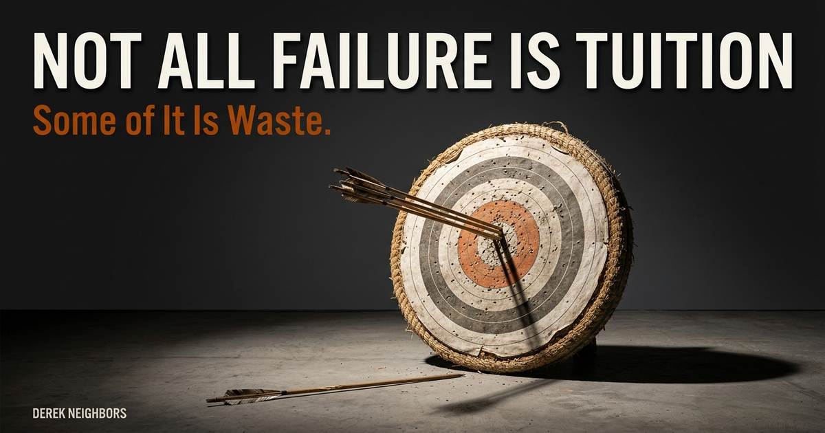 Not All Failure Is Tuition. Some of It Is Waste.