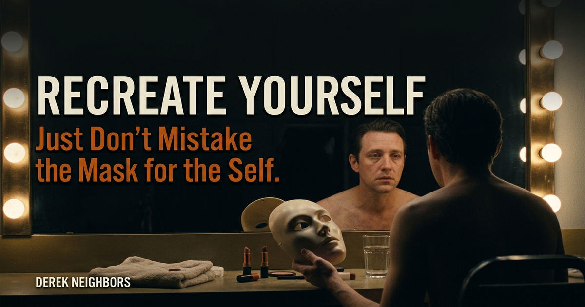 Recreate Yourself. Just Don't Mistake the Mask for the Self.