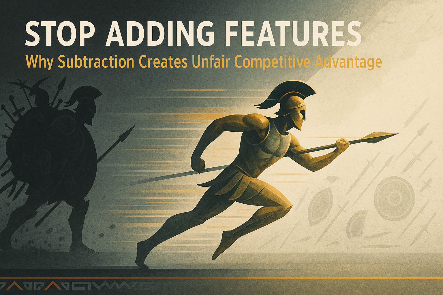 Stop Adding Features: Why Subtraction Creates Unfair Competitive Advantage