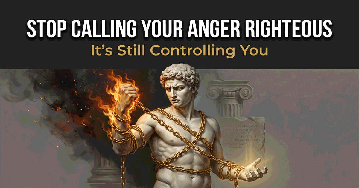 Stop Calling Your Anger Righteous. It's Still Controlling You.
