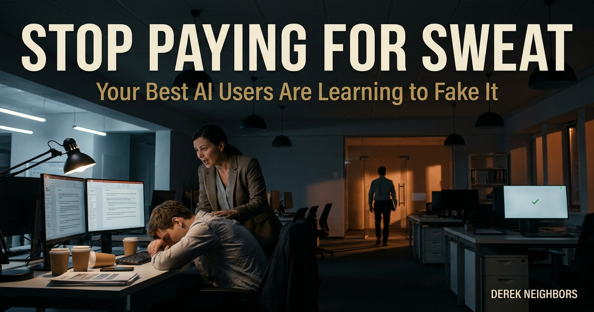 Stop Paying for Sweat. Your Best AI Users Are Learning to Fake It.