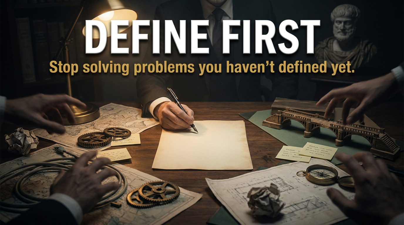 Stop Solving Problems You Haven't Defined Yet
