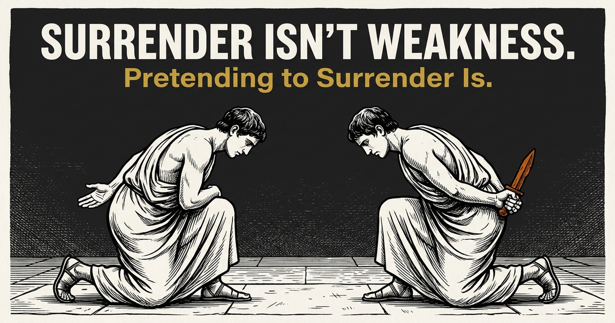 Surrender Isn't Weakness. Pretending to Surrender Is.