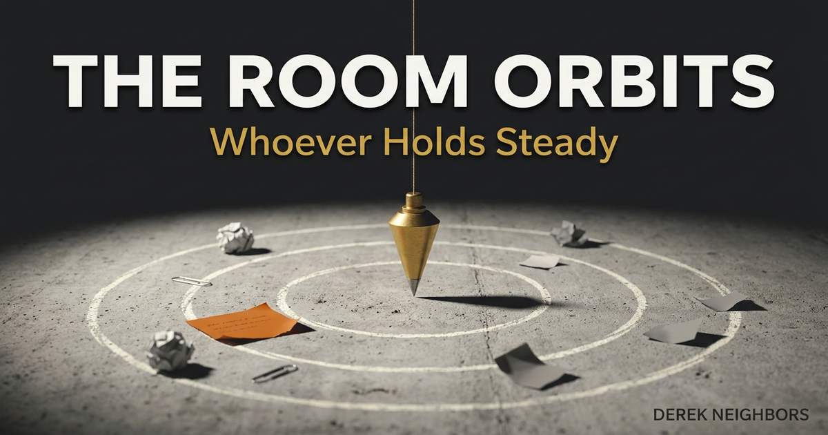 The Room Orbits Whoever Holds Steady