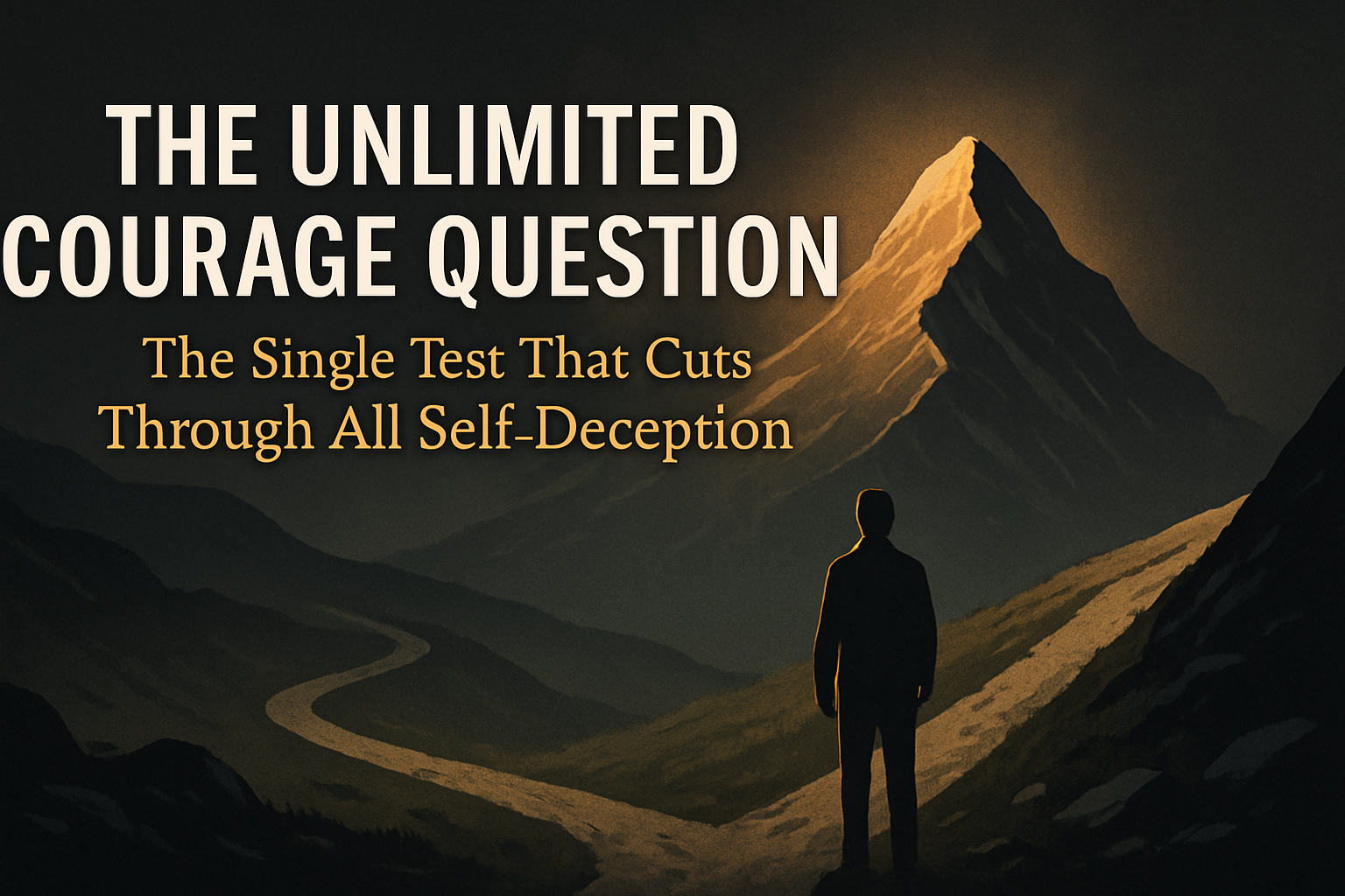 The Unlimited Courage Question: The Single Test That Cuts Through All Self-Deception