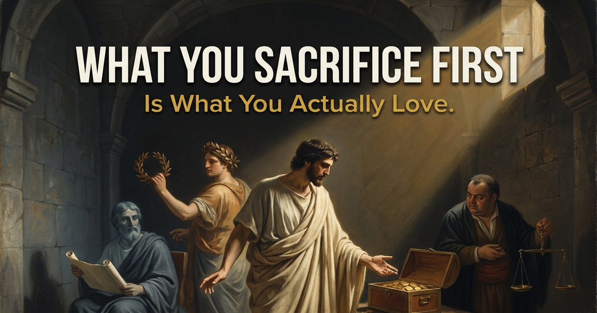 What You Sacrifice First Is What You Actually Love