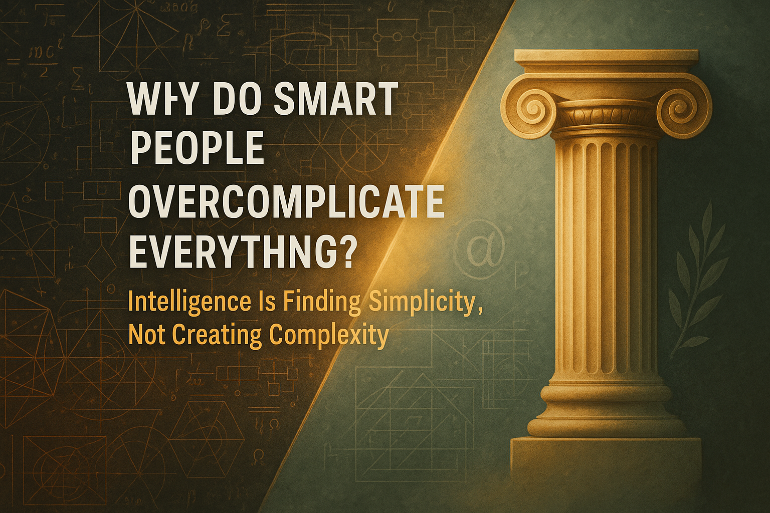 Why Do Smart People Overcomplicate Everything?