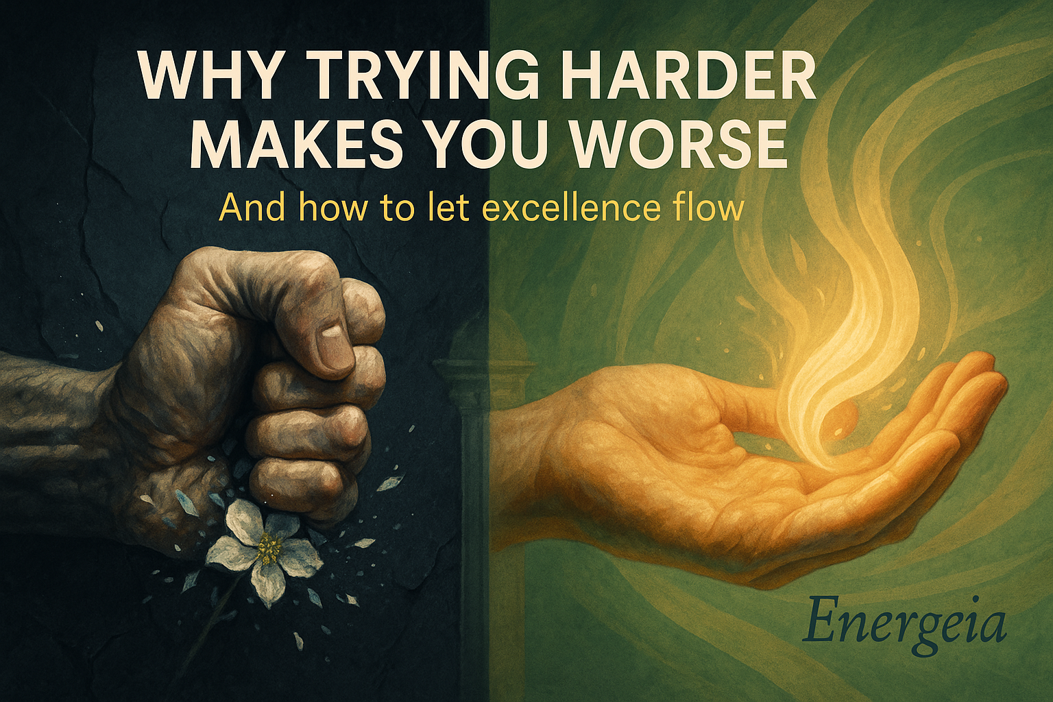 Why Trying Harder Makes You Worse (And How to Let Excellence Flow)