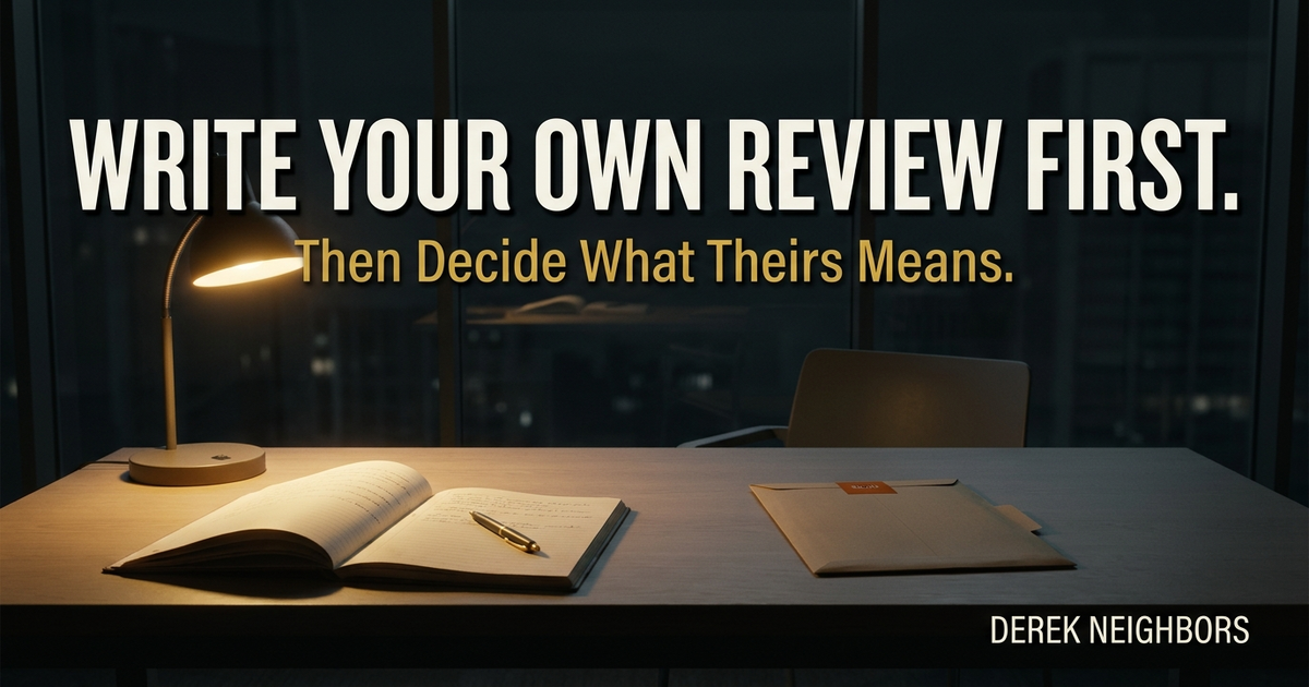 Write Your Own Review First. Then Decide What Theirs Means.