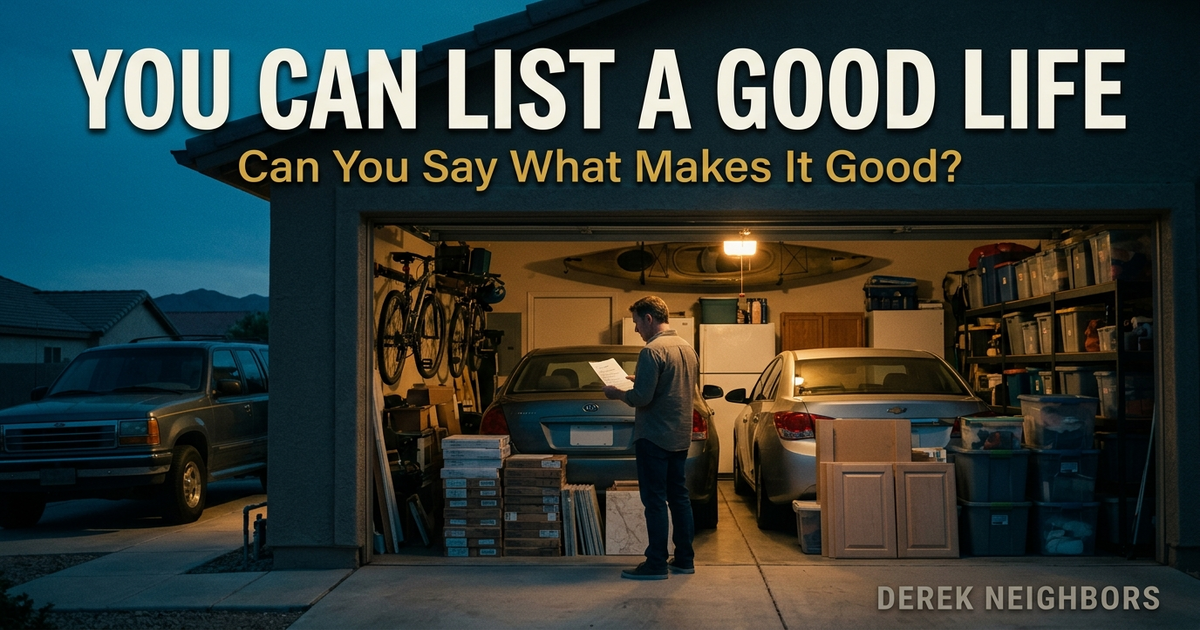 You Can List a Good Life. Can You Say What Makes It Good?