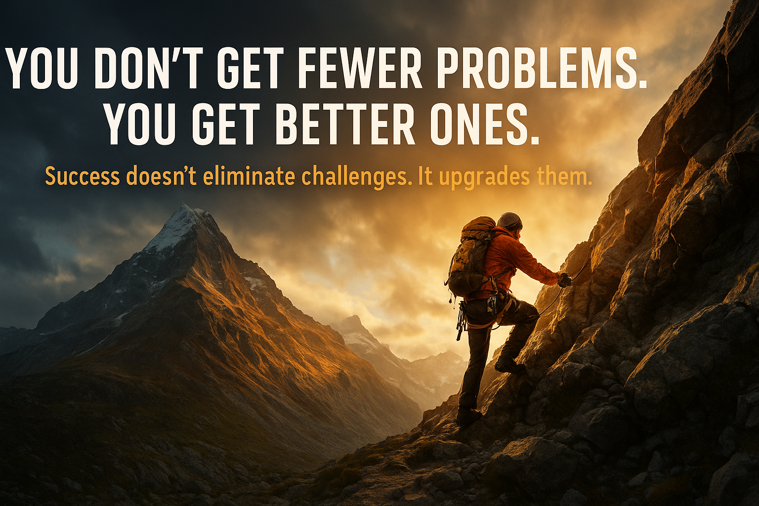 You Don't Get Fewer Problems. You Get Better Ones.
