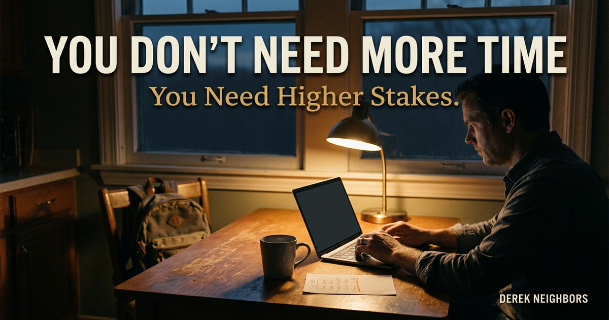 You Don't Need More Time. You Need Higher Stakes.