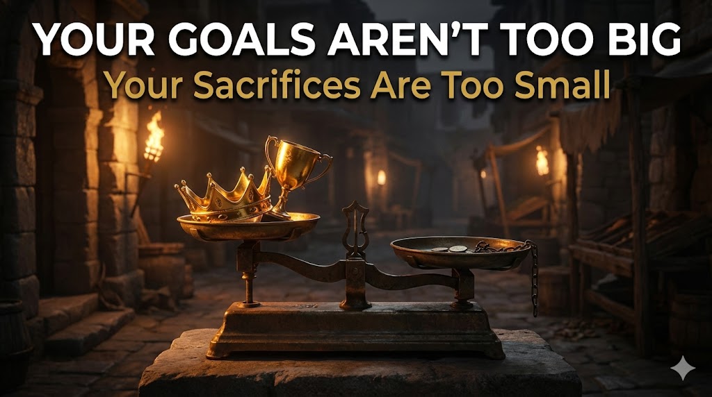 Your Goals Aren't Too Big. Your Sacrifices Are Too Small.
